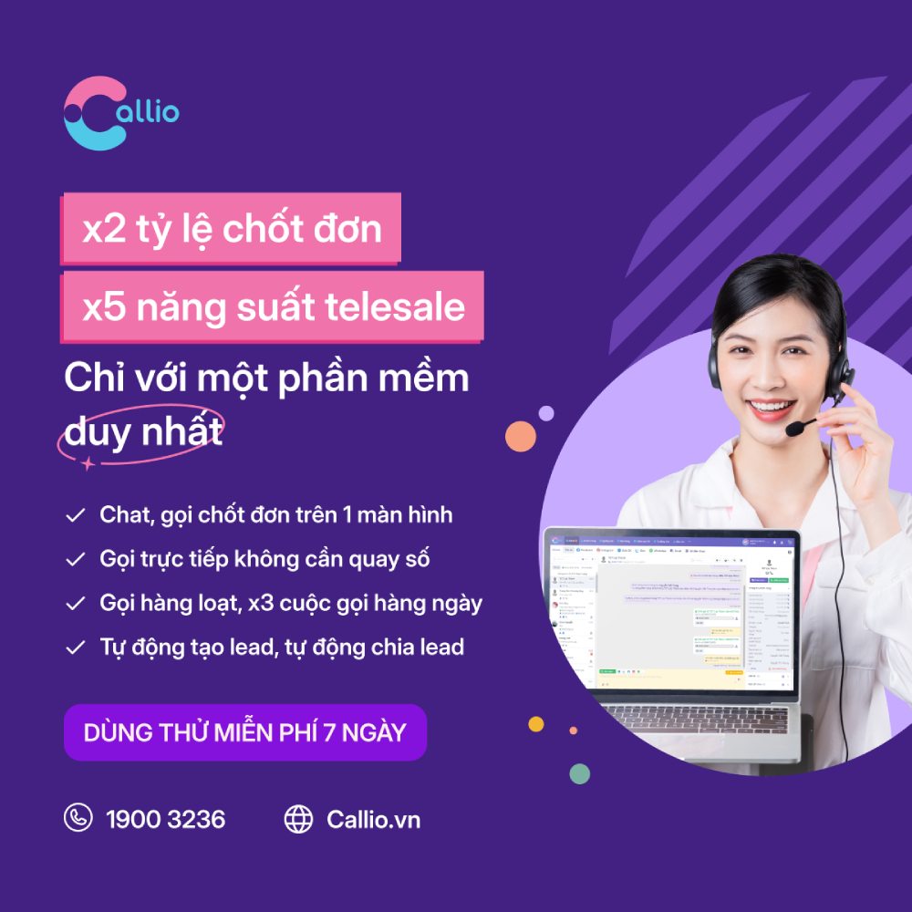 Callio là một trong những phần mềm giúp quản lý kinh doanh tập trung được đánh giá cao