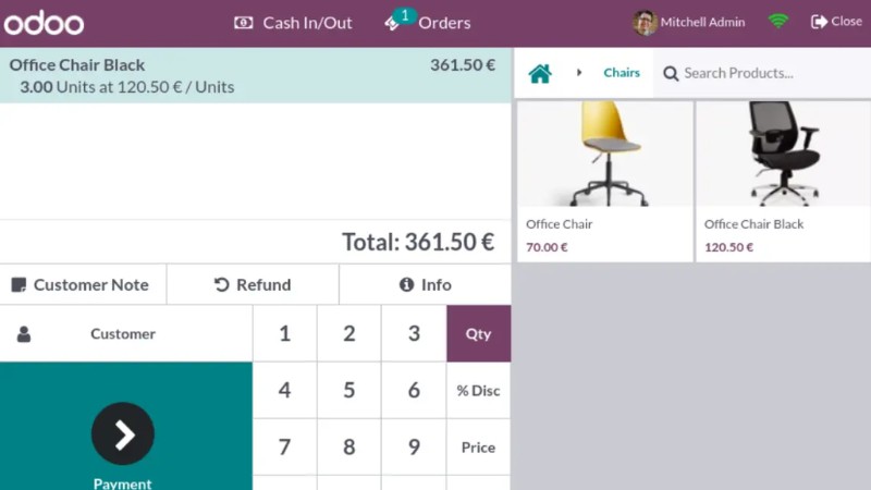 Phần mềm Odoo POS