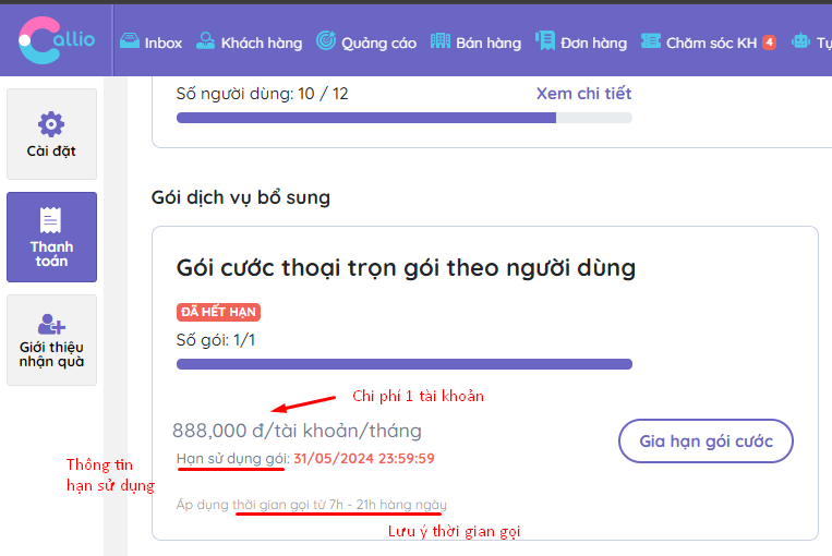 Gói cước thoại trọn gói