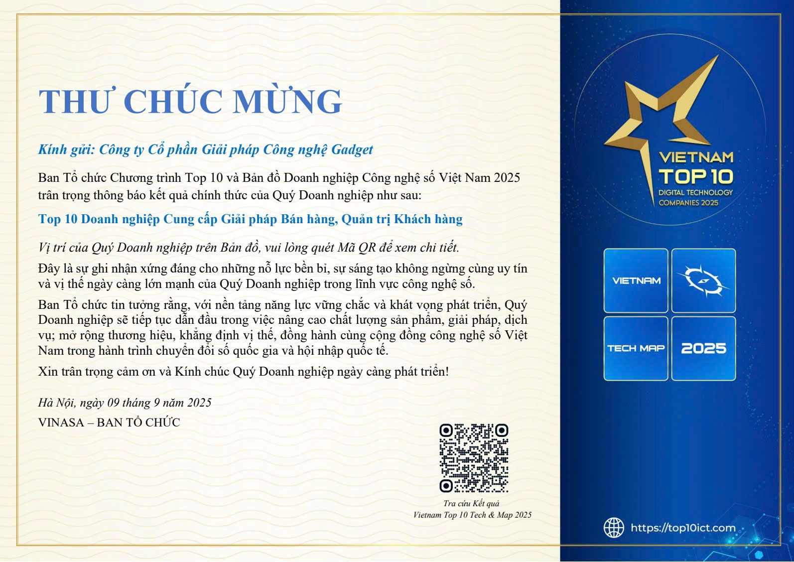 Callio được vinh danh Top 10 Quản trị Khách hàng Việt Nam 2025