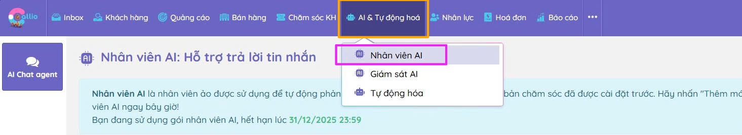 HDSD cài đặt AI Agent và giám sát AI Agent 1