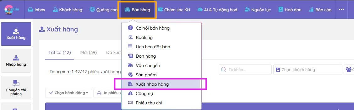 HDSD cài đặt xuất nhập hàng 1