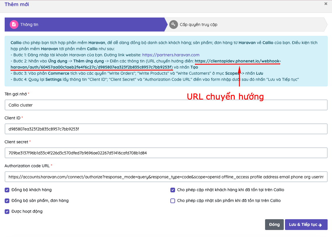 HƯỚNG DẪN SỬ DỤNG TÍCH HỢP PHẦN MỀM HARAVAN 4