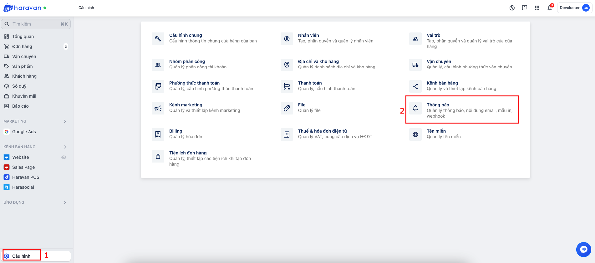 HƯỚNG DẪN SỬ DỤNG TÍCH HỢP PHẦN MỀM HARAVAN 8